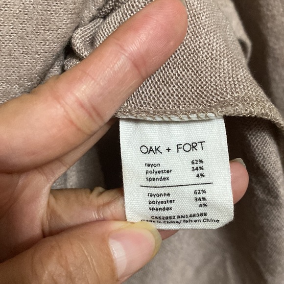 Oak and fort P2p 18.5 size small oatmeal colour boat neck sweater - Picture 4 of 4